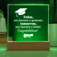 Acrylic Square Plaque - Graduation, Leader