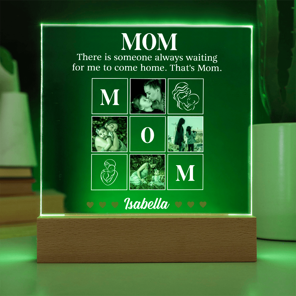 Personalized Acrylic Square Plaque for Mom from Dughter - Mother's Day Gift