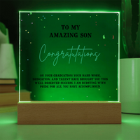 Acrylic Square Plaque - Son Graduation