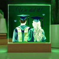 Acrylic Square Plaque - We Did It, Graduation