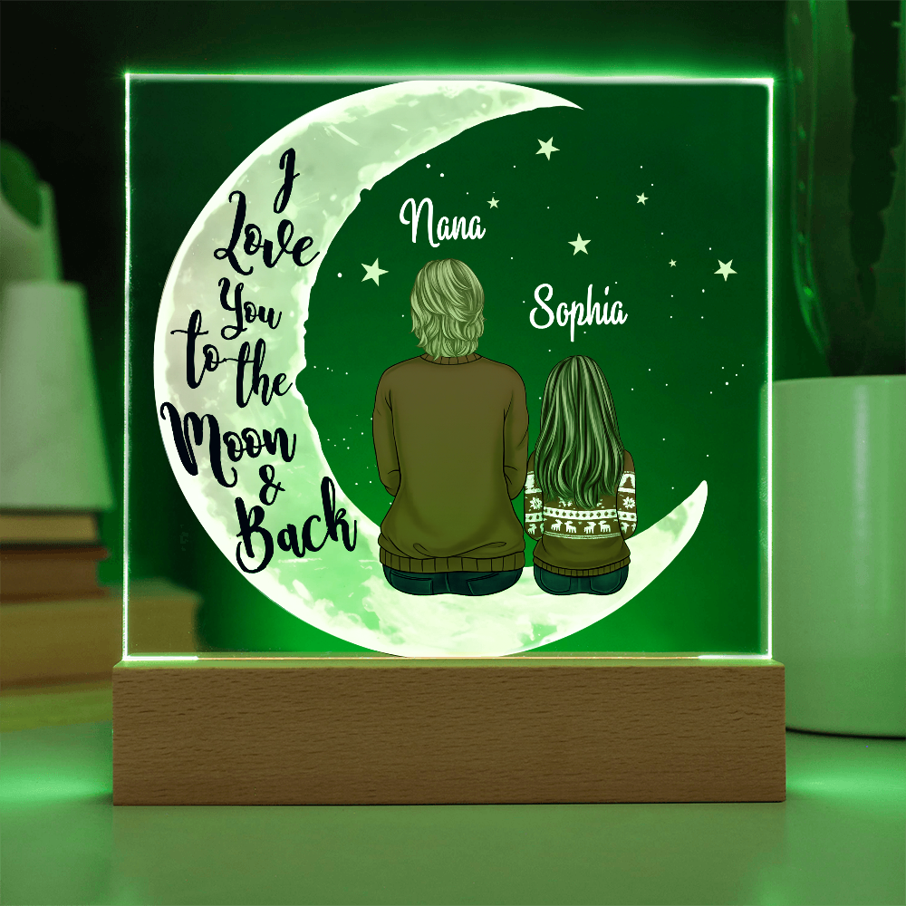 Personalized Acrylic Square Plaque for Grandma / Nana - Mother's Day Gift