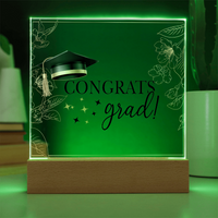 Acrylic Square Plaque - Graduation