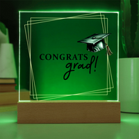Acrylic Square Plaque - Graduation, Congrats Grad