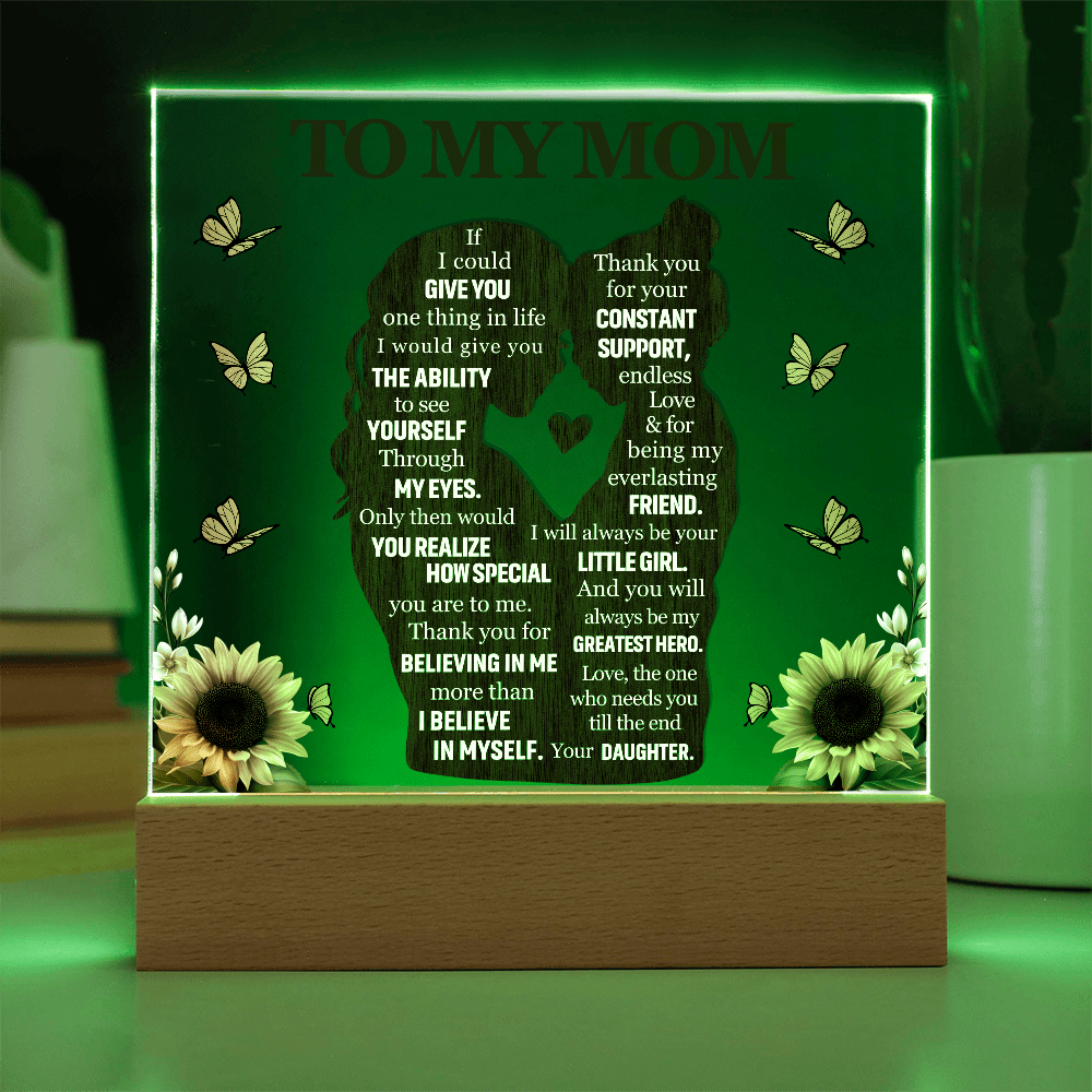 Acrylic Plaque – To My Mom from Daughter - TreasuredTale