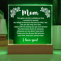 Acrylic Square Plaque for Mom - Mother's Day Gift - You Gave Me the Confidence