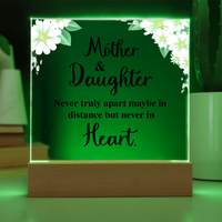 Acrylic Square Plaque for Mom - Mother's Day Gift - Mother & Daughter