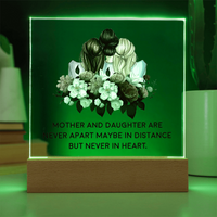 Acrylic Square Plaque for Mom from Daughters - Mother's Day Gift - Mother and Daughter