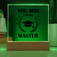 Acrylic Square Plaque - Graduation, Masters