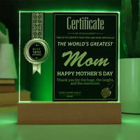 Acrylic Square Plaque – World's Greatest Mom Mother's Day - TreasuredTale