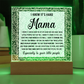 Acrylic Square Plaque – Mama Gift of Love and Support