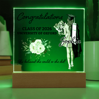 Acrylic Square Plaque - Personalized Graduation Gift For Her
