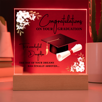 Acrylic Square Plaque - Graduation, Congratulations Daughter