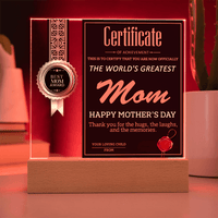 Acrylic Square Plaque – World's Greatest Mom Mother's Day - TreasuredTale