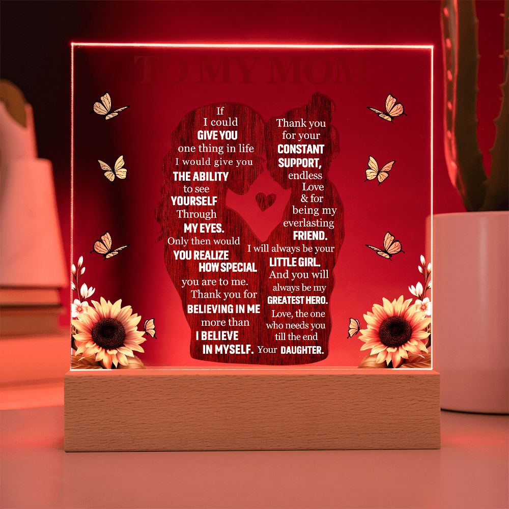 Acrylic Plaque – To My Mom from Daughter - TreasuredTale