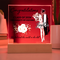 Acrylic Square Plaque - Personalized Graduation Gift For Her