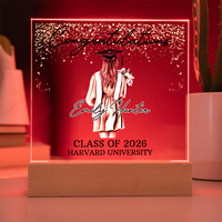 Acrylic Square Plaque - Personalized Graduation Gift For Her, Class Of 2026