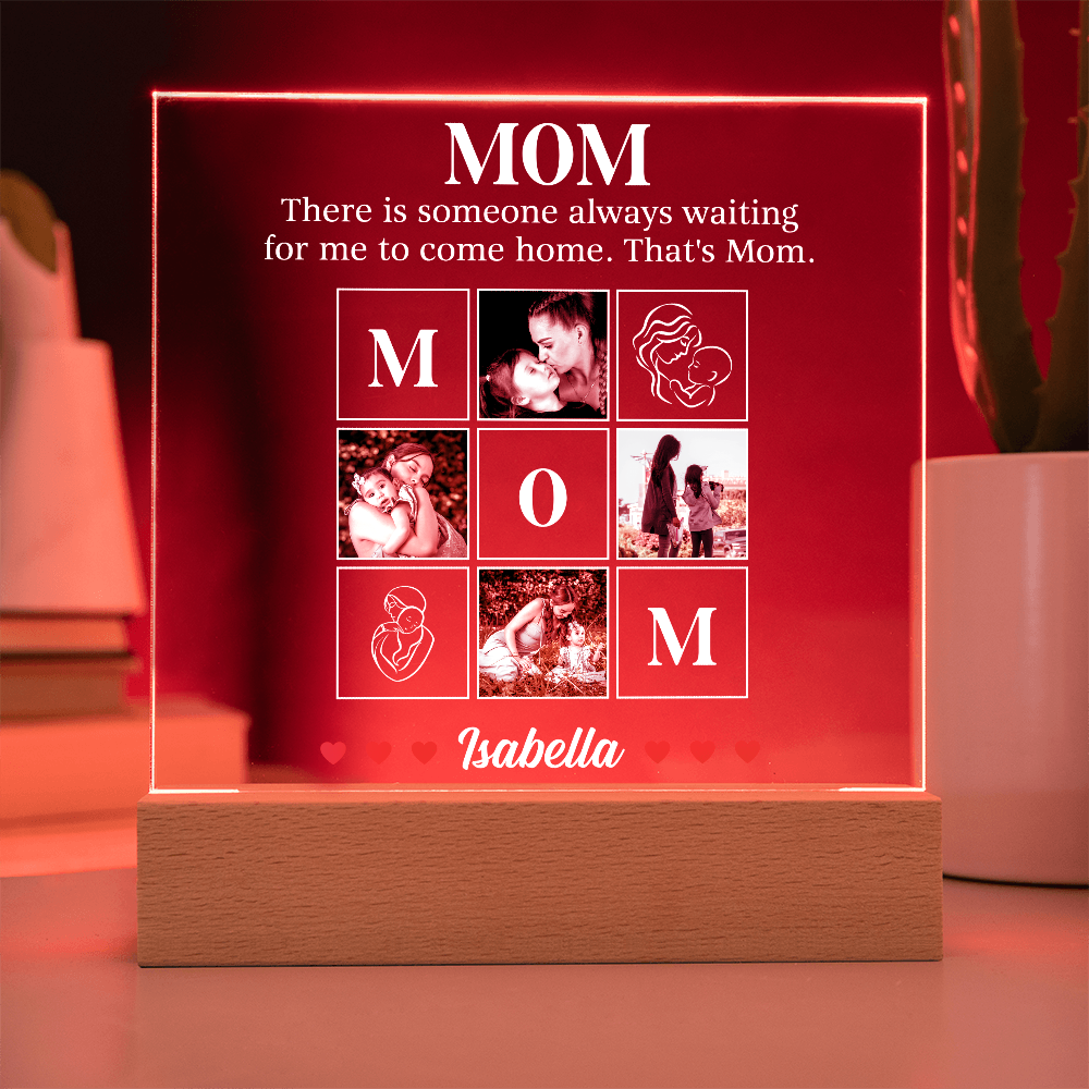 Personalized Acrylic Square Plaque for Mom from Dughter - Mother's Day Gift