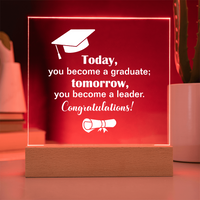 Acrylic Square Plaque - Graduation, Leader
