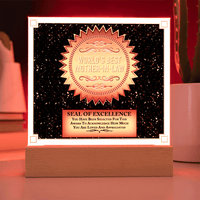 Acrylic Square Plaque – World's Best Mother - in - Law Gift - TreasuredTale