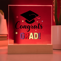 Acrylic Square Plaque - Congrats grad, Graduation