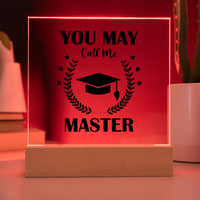 Acrylic Square Plaque - Graduation, Masters