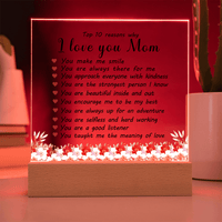 Acrylic Plaque: 10 Reasons I Love You Mom - TreasuredTale