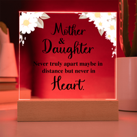 Acrylic Square Plaque for Mom - Mother's Day Gift - Mother & Daughter