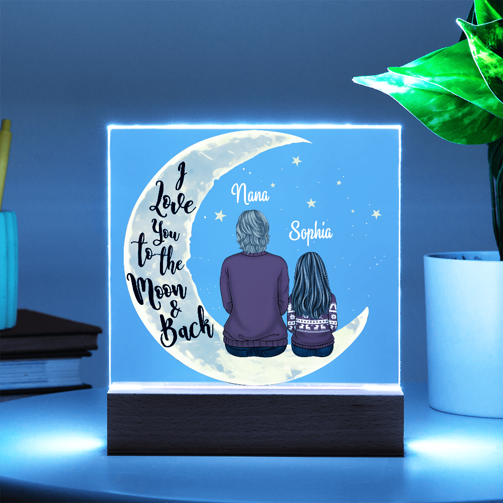 Personalized Acrylic Square Plaque for Grandma / Nana - Mother's Day Gift