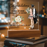 Acrylic Square Plaque - Personalized Graduation Gift For Her
