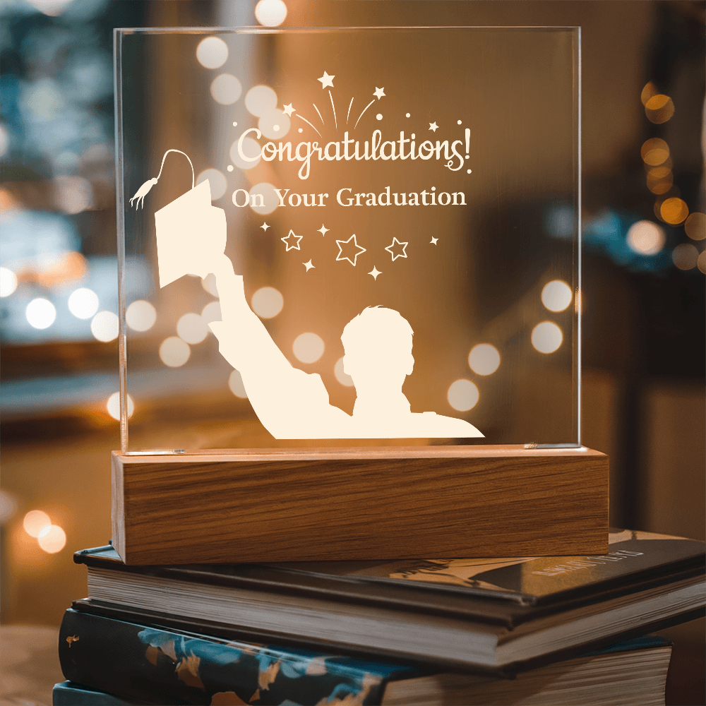 Acrylic Square Plaque - Congratulations On Your Graduation