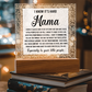 Acrylic Square Plaque – Mama Gift of Love and Support