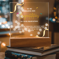 Acrylic Square Plaque - Graduation, To My Amazing Son
