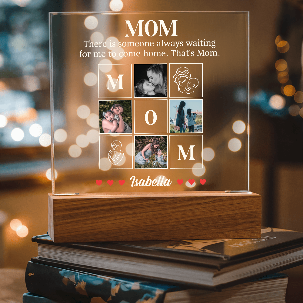 Personalized Acrylic Square Plaque for Mom from Dughter - Mother's Day Gift