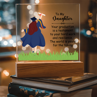 Acrylic Square Plaque, Graduation, To My Daughter