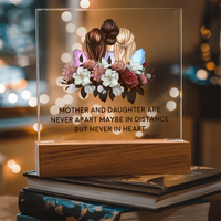 Acrylic Square Plaque for Mom from Daughters - Mother's Day Gift - Mother and Daughter
