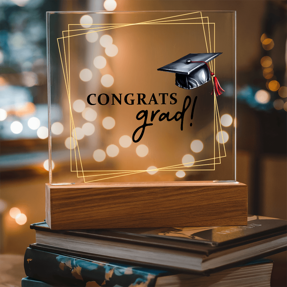 Acrylic Square Plaque - Graduation, Congrats Grad