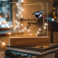 Acrylic Square Plaque - Graduation, Congrats Grad