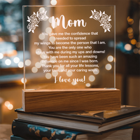 Acrylic Square Plaque for Mom - Mother's Day Gift - You Gave Me the Confidence