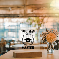 Acrylic Square Plaque - Graduation, Masters