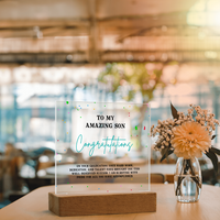 Acrylic Square Plaque - Son Graduation