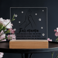 Acrylic Square Plaque – Fur Mama Gift of Love - TreasuredTale