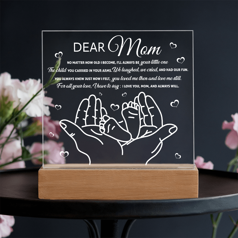 Acrylic Square Plaque – Always Your Little One Mom Gift - TreasuredTale