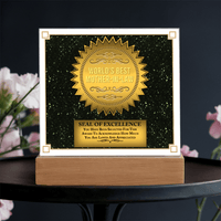 Acrylic Square Plaque – World's Best Mother - in - Law Gift - TreasuredTale