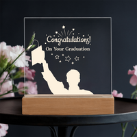 Acrylic Square Plaque - Congratulations On Your Graduation