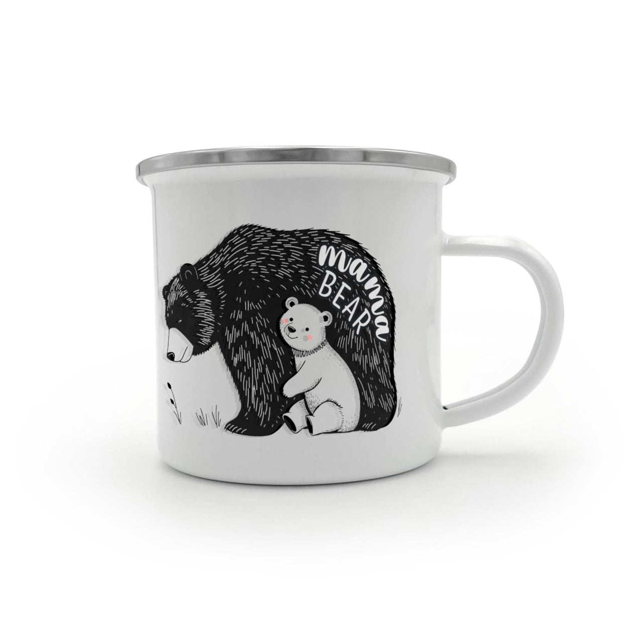 12oz Enamel Camping Mug for Mom - Mother's Day Gift - Mama Bear