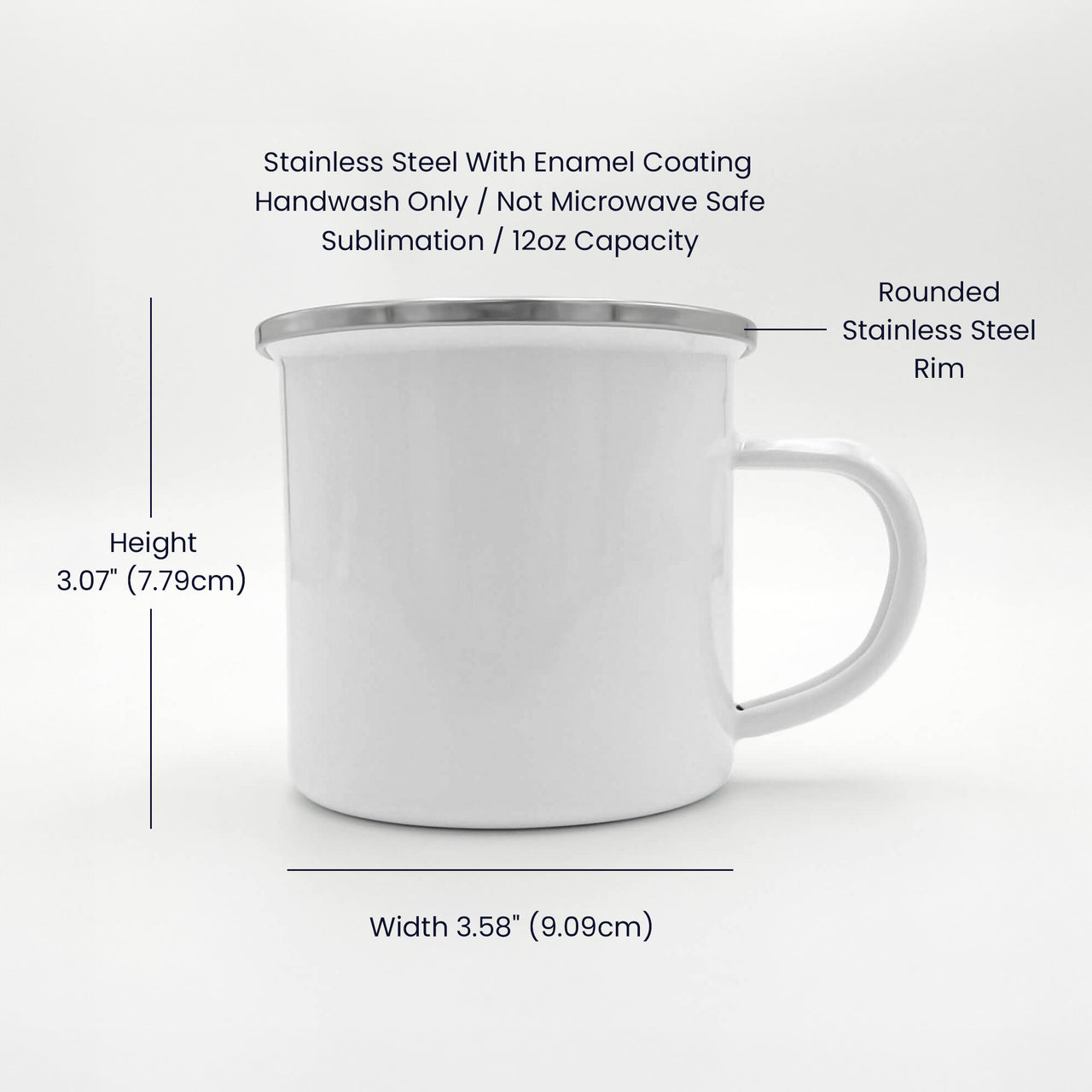 12oz Enamel Camping Mug for Mom - Mother's Day Gift - Mama Bear