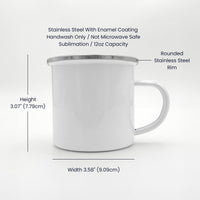 12oz Enamel Camping Mug for Mom - Mother's Day Gift - Mama Bear