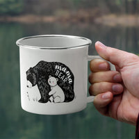 12oz Enamel Camping Mug for Mom - Mother's Day Gift - Mama Bear