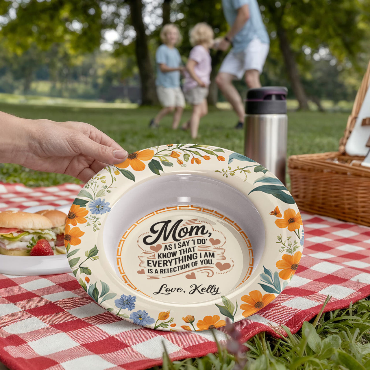 8.5” Bowl for Mom - Mother's Day Gift - As I Say 'I Do' Know That Everything I am is a Reflection of You