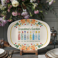 10”x14” Platter for Grandma - Mother's Day Gift - Grandma's Garden